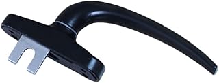 Casement Window Handle Screen Door Handle Screen Door Handle Window Drive Handle Lock Aluminum Alloy Door and Window Handle Extrapolation Swing Window Rotate Door Handle (Color : Svart, Size : Right