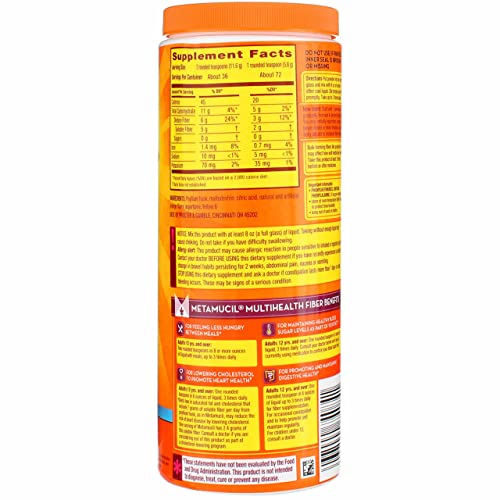 Image of Metamucil Smooth Texture Sugar Free Orange, 72 each