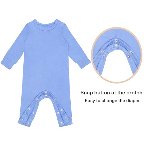 GUISBY Rayon Baby Pajamas, Long Sleeve with Snap Closure Pajamas Sleepers3