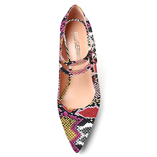 ROSERWISH Womens Platform Wedding Buckle Ankle Strap Pointed Toe Sexy Patent Party Stiletto High Heel Pumps Dress Shoes 4 Inch3