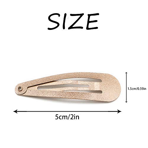 Dofash 5Cm/2In Metal Snap Hair Clips For Women Hair Barrettes Hair Grips Hair Accessories Girls Hair Clips 12 Count/Caramel Blonde #TOP3