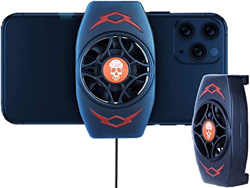 Image of PROXN PUBG Mobile Phone USB Cooling Fan Cooler Adjustable Protable Radiator Gaming Holder Heat-Sink for Smartphones for BGMI Gaming Pubg COD FreeFire with Red Animation Design (Black)