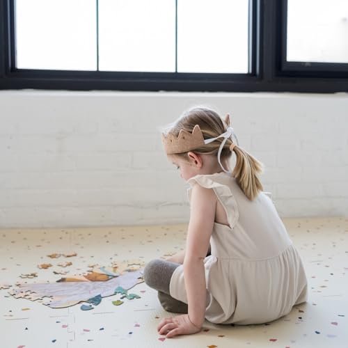 Tapis en Mousse bébé 3 Sprouts isolant et lavable Terrazzo Crème - 4