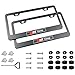 Sparkle-um 2pcs S-Line Matte Aluminum Alloy License Plate Frame with Screw Caps Cover Set for Audi S line.(Black)