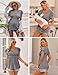 Ekouaer Maternity Shirts 3 Packs Flying Short Sleeve Nursing Tops Pregnancy Clothes Wine red+Grey+Black M