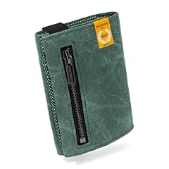 GUGGIARI® Portafoglio Uomo in Pelle di Qualità - Morbido Portafoglio Slim con Porta Carte di Credito, Portamonete e Contanti - Compatto Porta Carte Credito Uomo con Protezione RFID(LAGO)