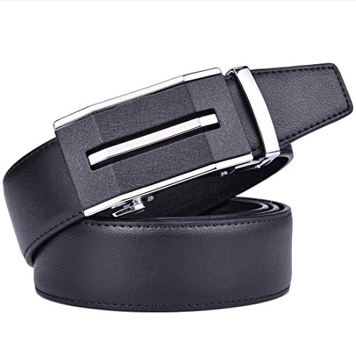 Image of Beltox Men Leather Belt w Slide Ratchet Interchangeable Buckle