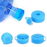 Myvision Secure Cap for 5 Gallon Water Dispenser, (4pcs) Reusable 5 Gallon Water Jug Cap, Silicone Non Spill Bottle Caps for 2.16in/55mm Bottle Mouth