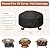 MR. COVER Fire Pit Cover Round 36 Inch, Heavy Duty 600D Waterproof Windproof Fire Pit Table Cover, Rip-Proof Fade Resistant Outdoor Firepit Cover with Straps and Built-in Vents, 36 Dia x 20 H