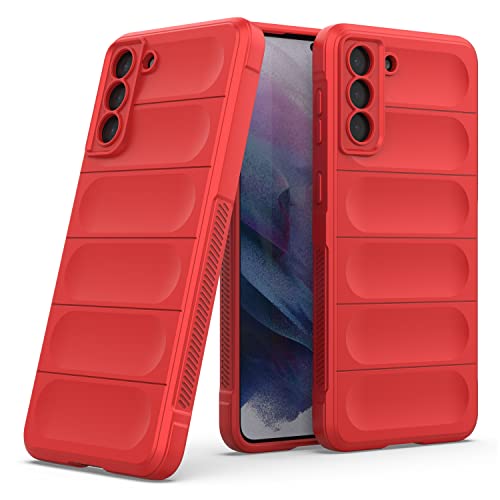 Image of Amazon Brand - Solimo Mobile Cover for Samsung Galaxy S21 Plus 5G (Silicon Red)