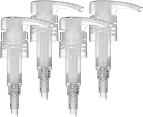 Bar5F Best Shampoo/Conditioner Dispenser Pump for 1 Liter Bottles, 33.8 oz., Natural (Clear), Pack of 4