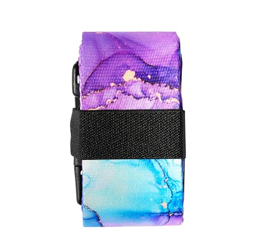 Image of Luggage Straps for Suitcases TSA Approved-2 Pack Bright Personalized Luggage Belt Strap for Suitcase /Carry On Bag Luggage Accessories for Travel (Blue Marble)
