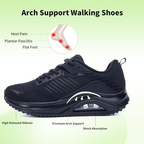 Image of RomenSi Womens Arch Support Walking Shoes Orthotic Fashion Sneakers Tennis Shoes for Plantar Fasciitis Pain Relief US 5.5-11