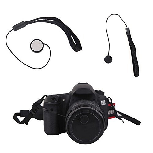 VizGiz - Lanyard antiperdida para tapa de lente, 5 unidades, autoadhesivo, para cámaras Canon, Sony, Nikon, Sigma y Tamron DSLR miniatura 7