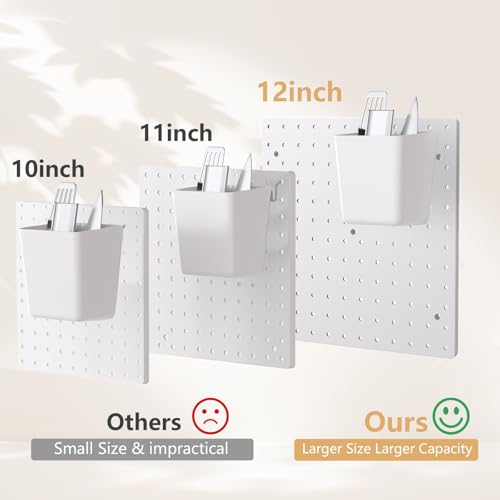 FZK Peg Board,36pcs Pegboard Kit, Includes 4 White Pegboard and Accessories,Plastic Peg Board,with Hooks Peg Board Wall Organizer for Office, Craft Room - Image 4