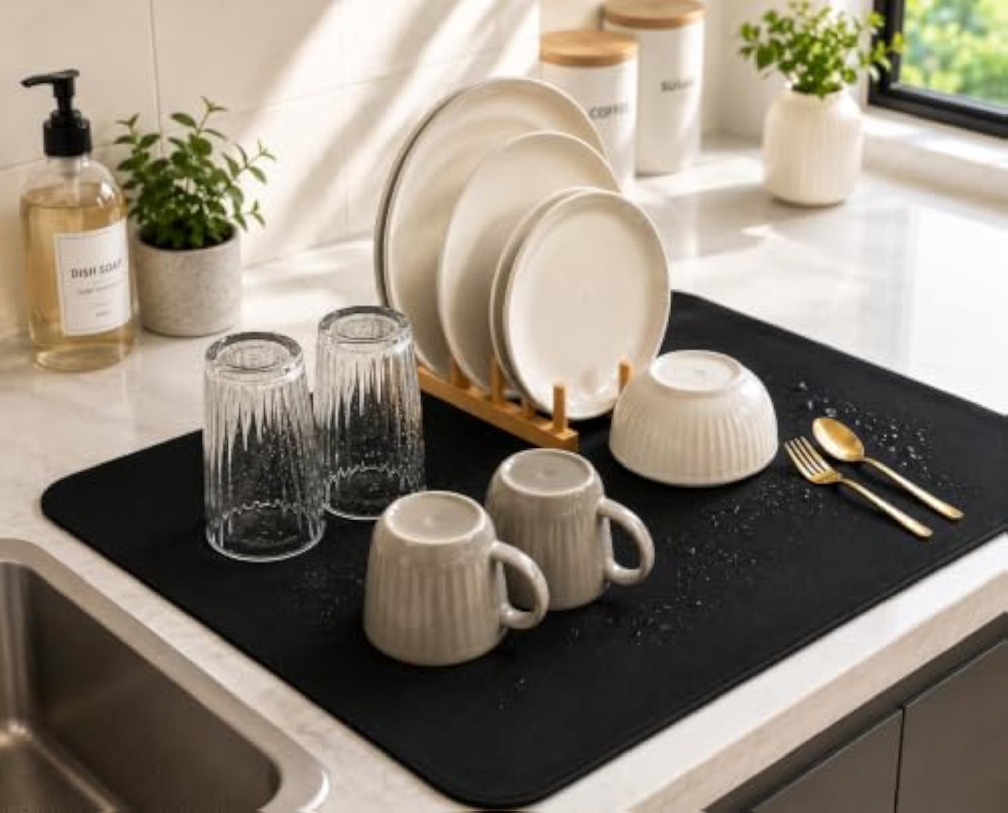 Reusable Drying Mat for Dishes, Super Absorbent