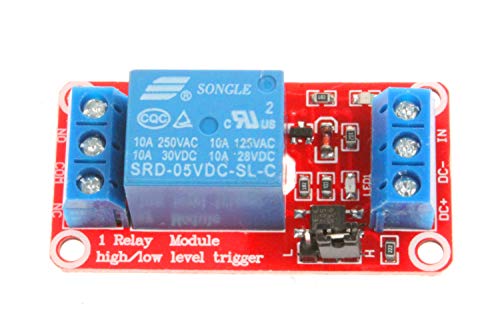 Noyito 1 Channel Relay Module With Isolated Optocoupler 5V 12V 24V High Low Level Trigger Module Triggered (Pack Of 3) (24V, Red) #TOP1