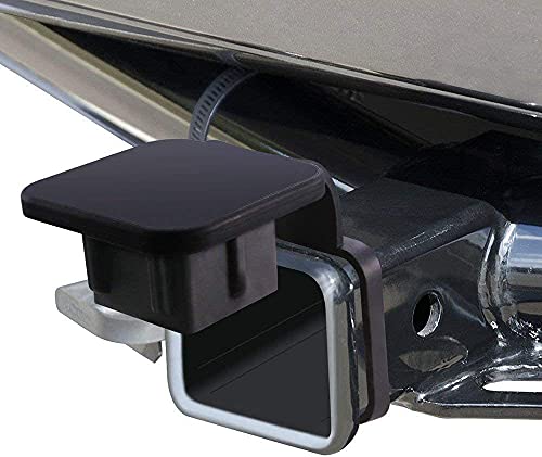 Qmcahce 2” Heavy Duty Trailer Hitch Tube Cover Plug Cap Rubber For 2 Inch Receivers Class 3 4 5 Gmc Toyota Ford Jeep Dodge Nissan Mercedes Benz Bmw Polaris Atv Utv- Black #TOP3
