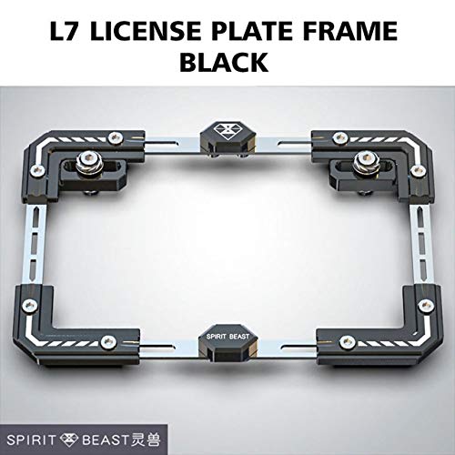 Romsion Universal Motorcycle License Plate Holder Number Bracket Frame black L7