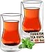 Eparé 6 oz Insulated Tea Glass (Set of 2) - Double Wall Drinking Glasses Thermal Tumbler Cup for Turkish Coffee Pot Water Beer or Juice - Teapot Infuser Glassware Accessory - Lead Free