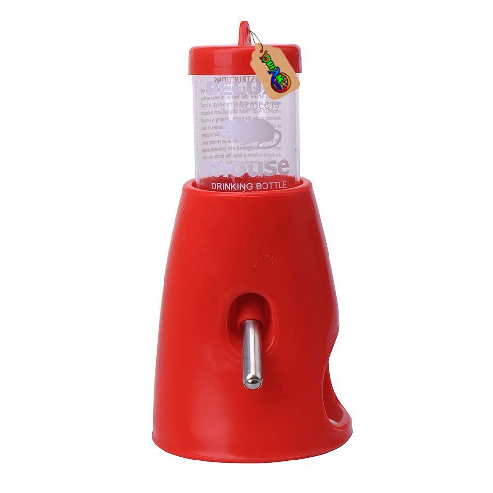 DreamAuro Water Bottle with Stand Cum Hideout Cum Hide House for Hamster, Dwarf, Gerbil, Mice, Guinea Pig, Ferret and Rabbit (Red) (B07X1PW88X) Amazon Price History, Amazon Price Tracker