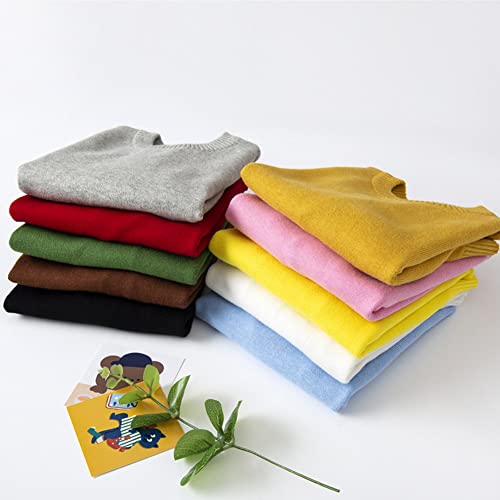 ACESTAR Boys and Girls' Uniform Cotton Crew-Neck Sweaters Long Sleeve Pullover Knit Sweater4