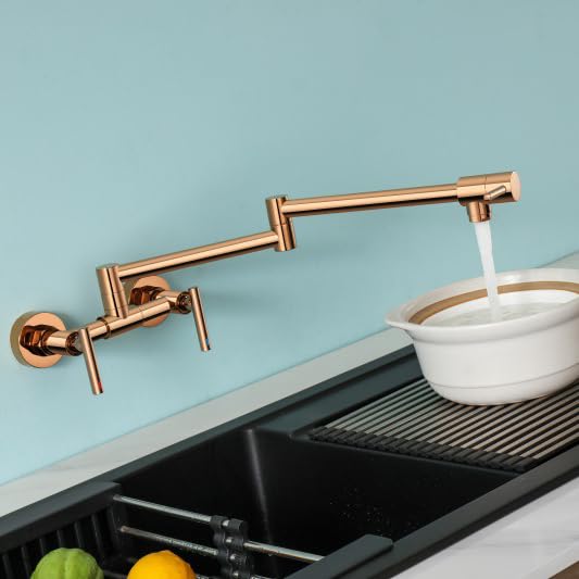 Robinet de cuisine mural orientable mitigeur pliable gain de place compact
