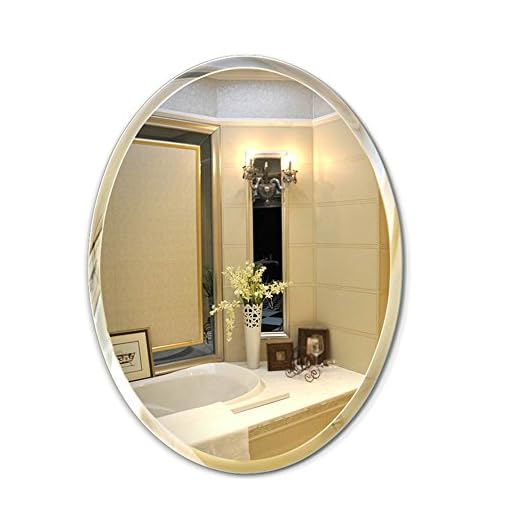 Spegel utan ram oval badrum vägg sminkbord sminkvägg/badrum, hall, hotell, 3 dimensioner 50*70CM