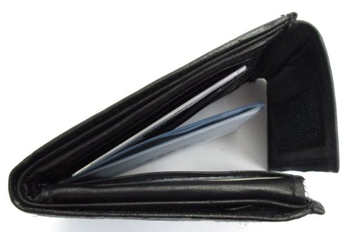 Dangerous Threads Mens Black Leather Wallet Lamb Bifold W Coin Pouch 795 - Image 6