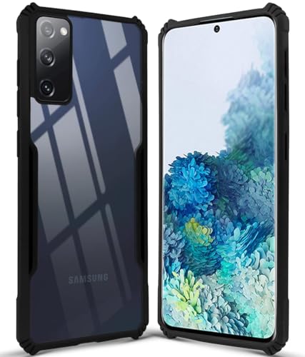 Image of Jkobi Back Cover Case for Samsung Galaxy S20 (Shockproof with Polycarbonate Clear Panel | Professional Black)