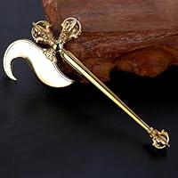 Amazon｜ZURTEC密教法具寺院仏具黄銅金剛鉤杵男性鉄象鉤置物手作業磨き