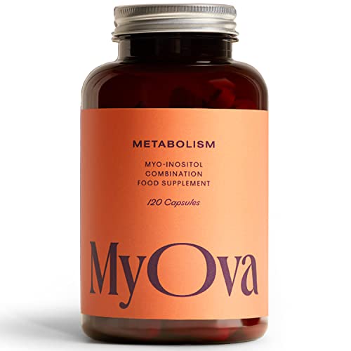 MyOva Metabolism PCOS Supplement - 120 Capsules 30-Day Supply - 2000mg Myo-Inositol for PCOS Support - PCOS Supplement Weight Loss Assist Weight Management & Balance Glucose Levels UK Made