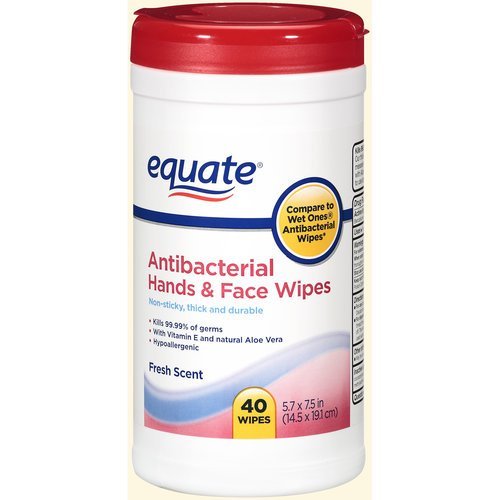 Buy Equate Antibacterial Hands and Face Wipes Compare to. Online at Low