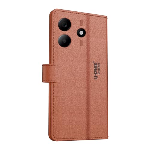 Image of U-Case for Redmi Note 14 SE 5G / Redmi Note 14 5G Flip Cover| Leather Finish | Inside Pockets & Inbuilt Stand | Shockproof Wallet Style Magnetic Closure Back Cover Case