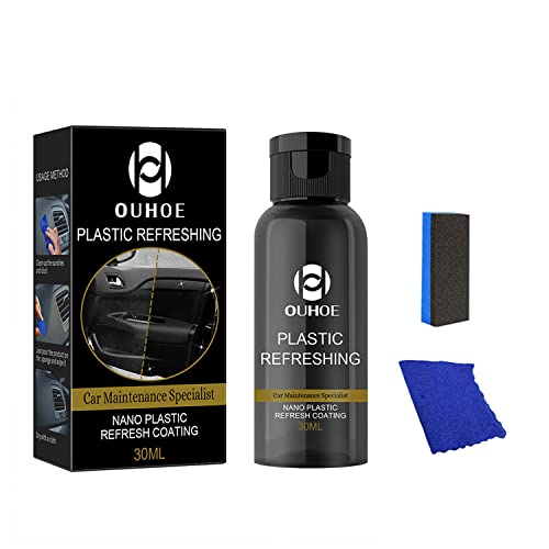 KO Ante revtiento revitalizante plástico, Líquido rtaur plásticos Plastic Car con CEO ponja y toallita, Elinador arañazos y Pulido Exterior