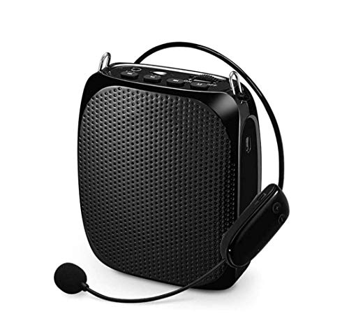 Amplificatore vocale Altoparlante Bluetooth Portatile Microfono Senza Fili Auricolare 1800mAh Sistema PA per Insegnanti Allenatori Formazione Guida Turistica Riunione di Promozione