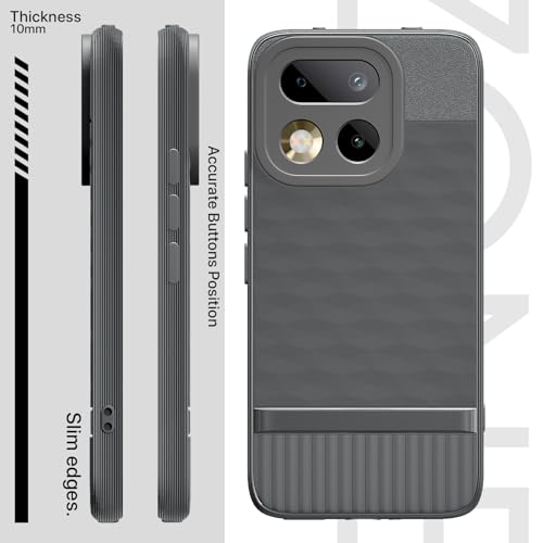 Image of Pikkme Back Cover for Realme 16 Pro 5G Camera Protection 3D Hexa Cube Design Silicone Protective Bumper Case (Grey)