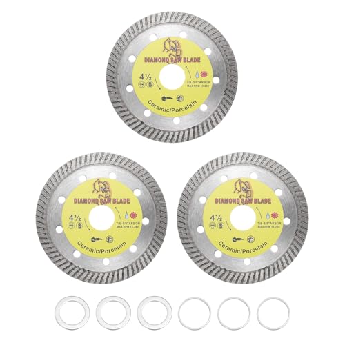 Disque diamant 114mm fini les éclats lot de 3 lames sourcing map bague 20mm
