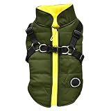 Hundegeschirr Weste warme Winter Hundemantel Zip Hoodie Haustier Kostüm Hund Kleidung Outfit Pet Apperal