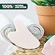 Gua Sha Gesichtsbehandlung mit Jade Natur-Stein Herzform Guasha Board Kratz-Massage Tool für Gesicht, Augen, Hals zur Hautpflege, Schönheit und Entspannung der Körpermuskulatur (Weiß)