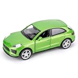 BGHSCA Porsche Macan - Modelo de coche a escala 1:36 de fundición a presión, para los amantes de los coches, réplicas para exhibir niños y niñas (verde)