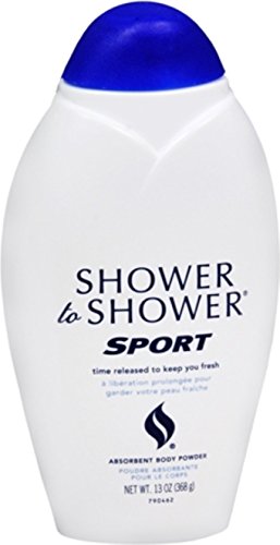 SHOWER TO SHOWER Body Powder, Sport 13 oz (Pack of 12)