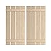Ekena Millwork SHUBSS Faux Wood Shutters (Per Pair) Rustic Spaced Board-n-Batten, 23 1/2"W x 58"H, Sandblasted