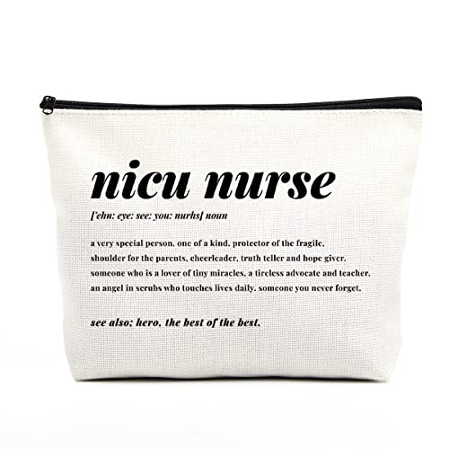 fkovcdy Gifts for Nurses Nicu Nurse Definition Makeup Bag for Neonatal Nurse Appreciation Nurse's Day Christmas Gifts for Women Her Friend Coworkers Nurse Gifts Nursing Bag for Women