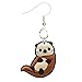Otter Earrings Hypoallergenic Hypoallergenic Silver Plated Fishhooks Yazzle Dazzle Sea Otter Otter Lake River Ocean
