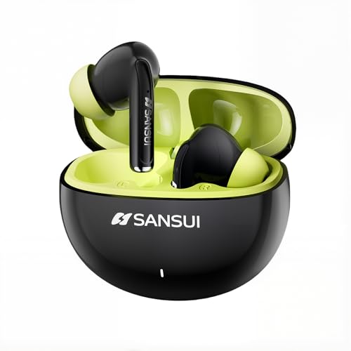 SANSUI Earbuds Wireless Bluetooth 6.0 Noise Cancelling...