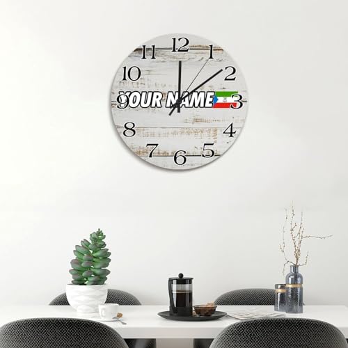 Horloge murale drapeau Guinée équatoriale 38 cm pour salon - 4