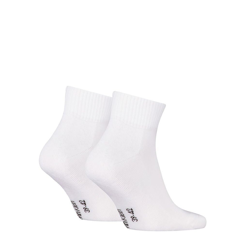 Calvin Klein Socks Męska ćwiartka 2P Monogram, biały, 40-42