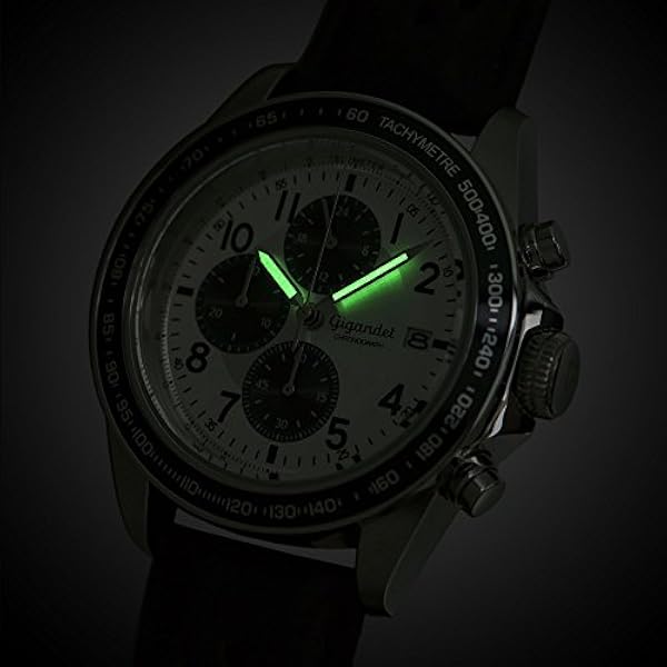 Gigandet racetrack herr analog armbandsur kvarts kronograf brun svart G24-007