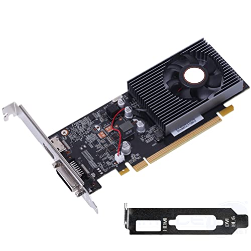 Tarjeta NVIDIA GT 1030 2 GB con puertos HDMI y DVI para optimizar doble pantalla en PC
